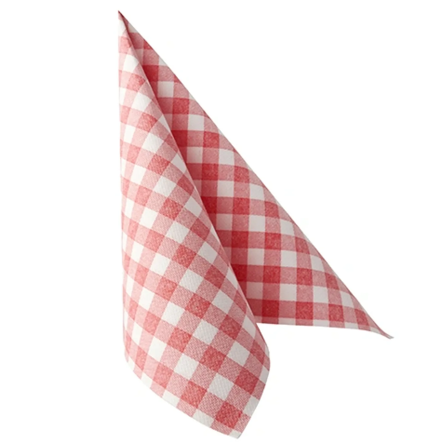 PAPSTAR Servietten "ROYAL Collection" 1/4-Falz 40 cm x 40 cm rot "Vichy Karo"