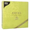 PAPSTAR Servietten "ROYAL Collection" 1/4-Falz 40 cm x 40 cm limonengrün "Ornaments", 5 x 50 Stück
