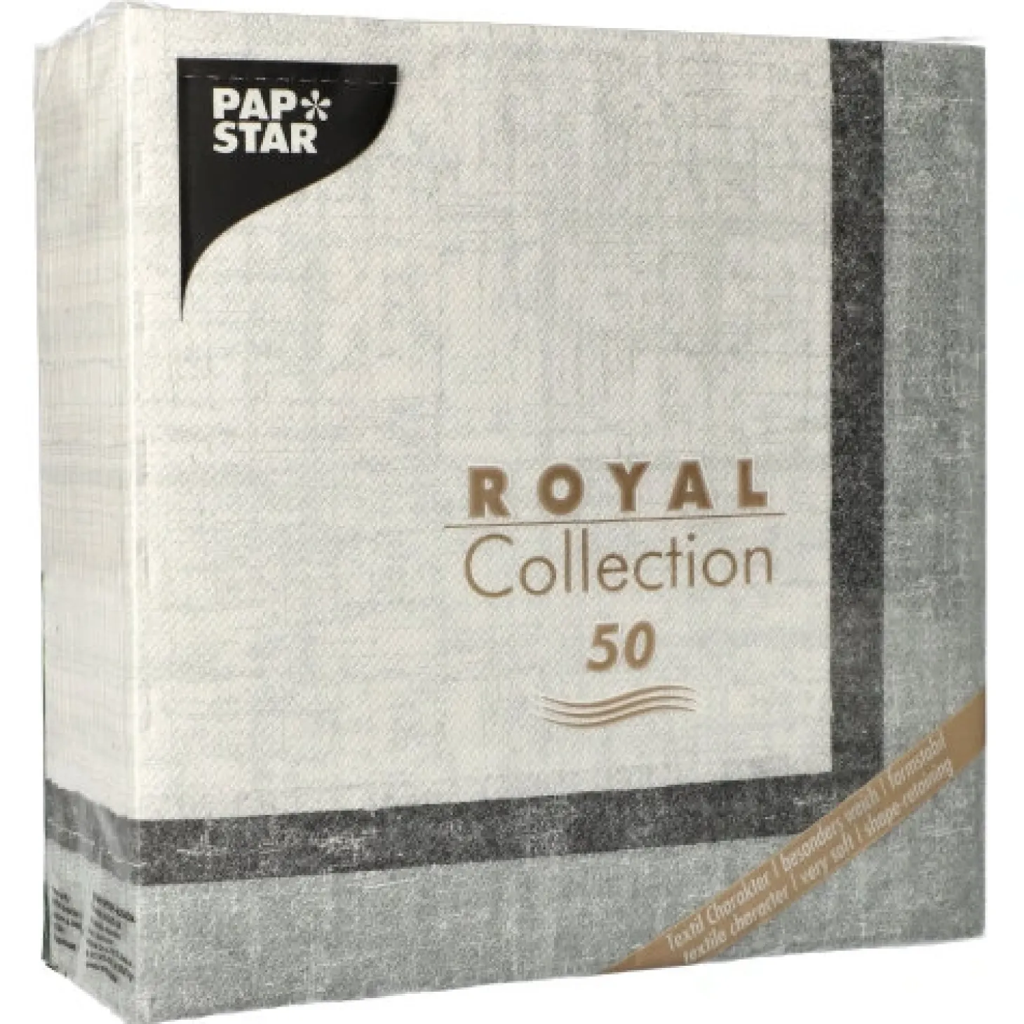 PAPSTAR Servietten "ROYAL Collection" 1/4-Falz 40 cm x 40 cm "Chalk"