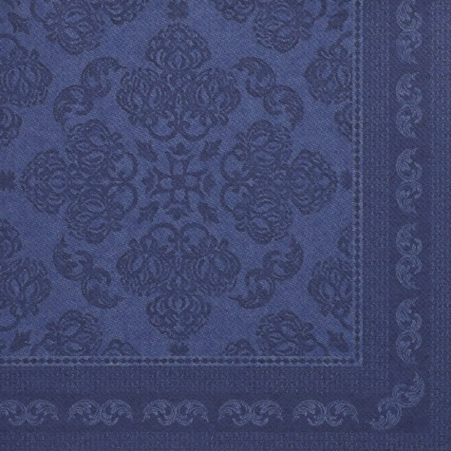 PAPSTAR Servietten "ROYAL Collection" 1/4-Falz 40 cm x 40 cm dunkelblau "Arabesque"