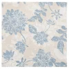 PAPSTAR Servietten "ROYAL Collection" 1/4-Falz 40 cm x 40 cm arktikblau "Flowers", 8 x 20 Stück