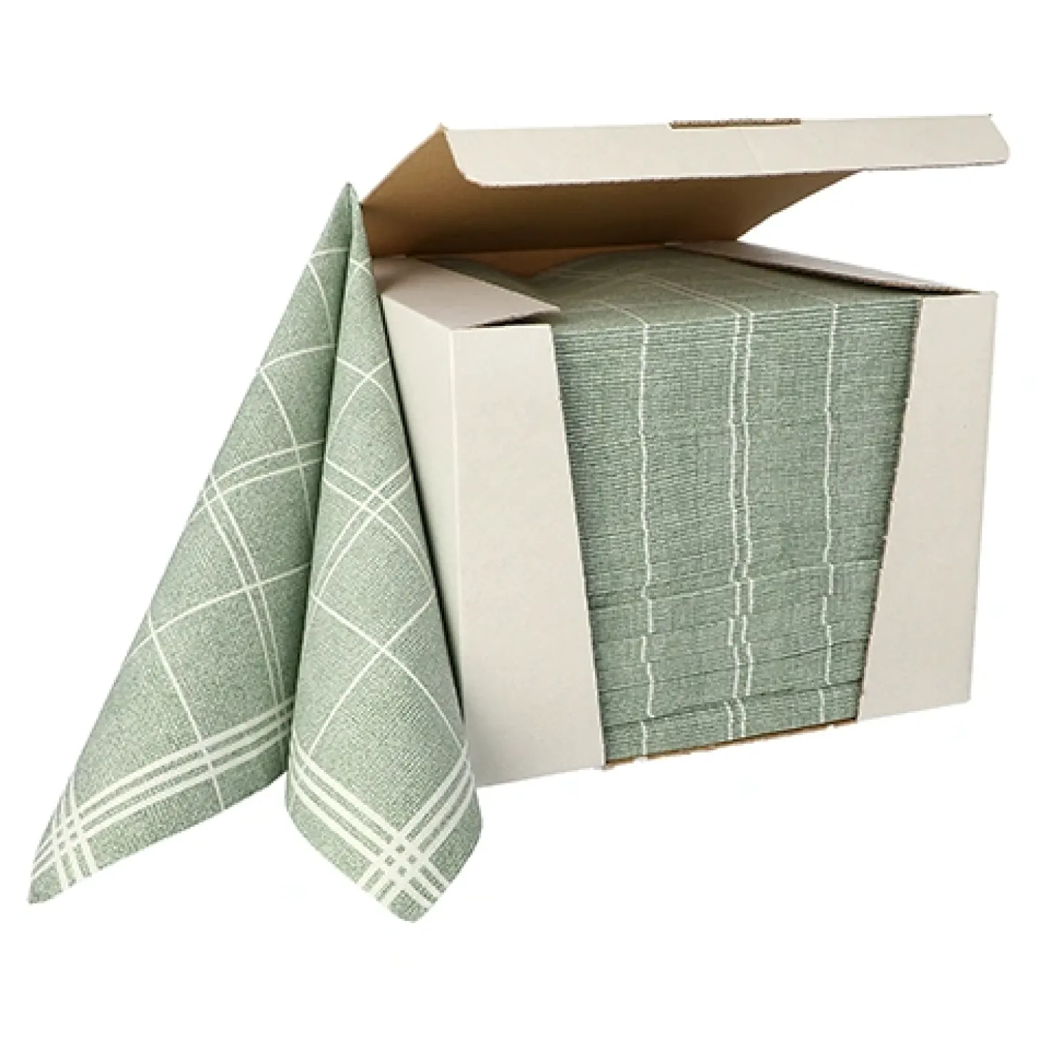 PAPSTAR Servietten "ROYAL Collection" 1/4-Falz 40 cm x 40 cm dunkelgrün "Kitchen Craft"