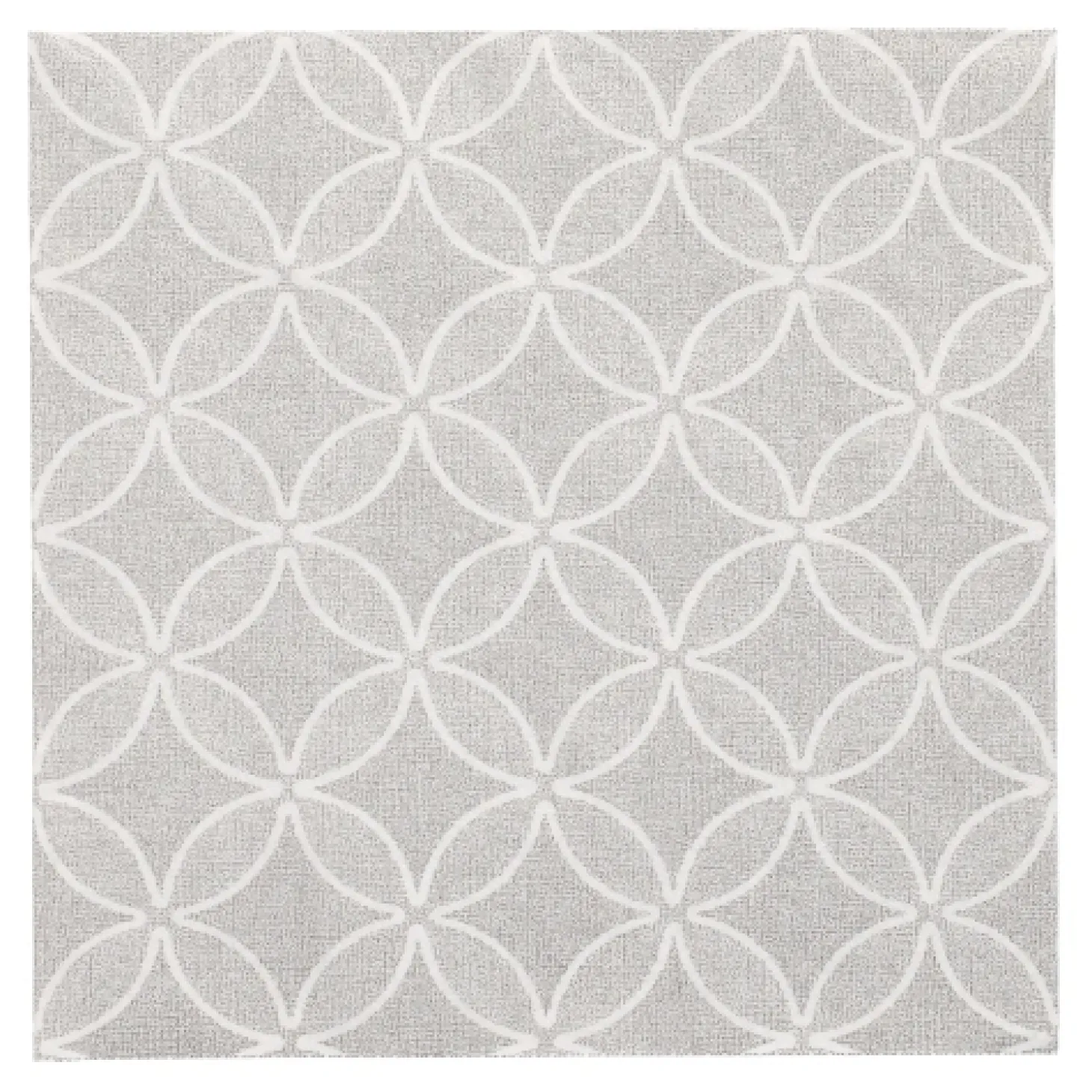 PAPSTAR Servietten "ROYAL Collection" 1/4-Falz 40 cm x 40 cm grau "Circle Flowers", 8 x 20 Stück