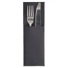 PAPSTAR Servietten "ROYAL Collection" 48 cm x 30 cm schwarz mit Besteckfalz