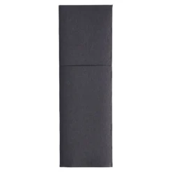 PAPSTAR Servietten "ROYAL Collection" 48 cm x 30 cm schwarz mit Besteckfalz