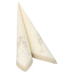 PAPSTAR Servietten "ROYAL Collection" 1/4-Falz 40 cm x 40 cm gold "Festivities", 8 x 20 Stück