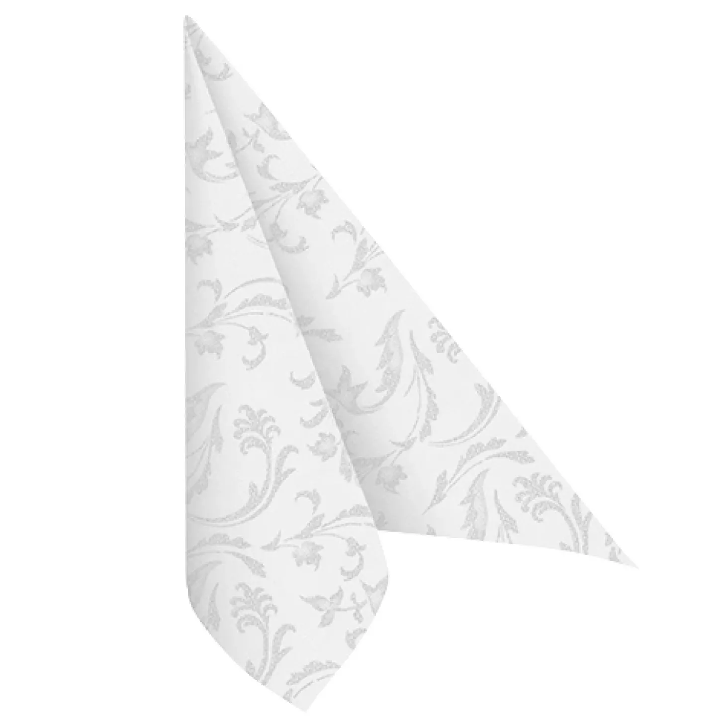 PAPSTAR Servietten "ROYAL Collection" 1/4-Falz 40 cm x 40 cm weiß "Damascato"