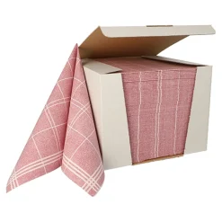 PAPSTAR Servietten "ROYAL Collection" 1/4-Falz 40 cm x 40 cm bordeaux "Kitchen Craft", 100 Stück