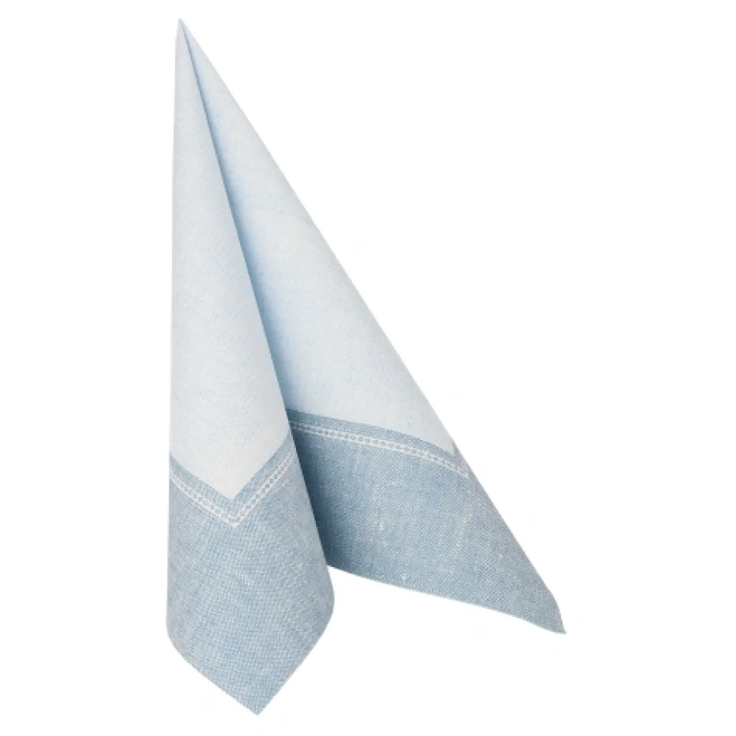 PAPSTAR Servietten "ROYAL Collection" 1/4-Falz 40 cm x 40 cm arktikblau "Linum", 8 x 20 Stück