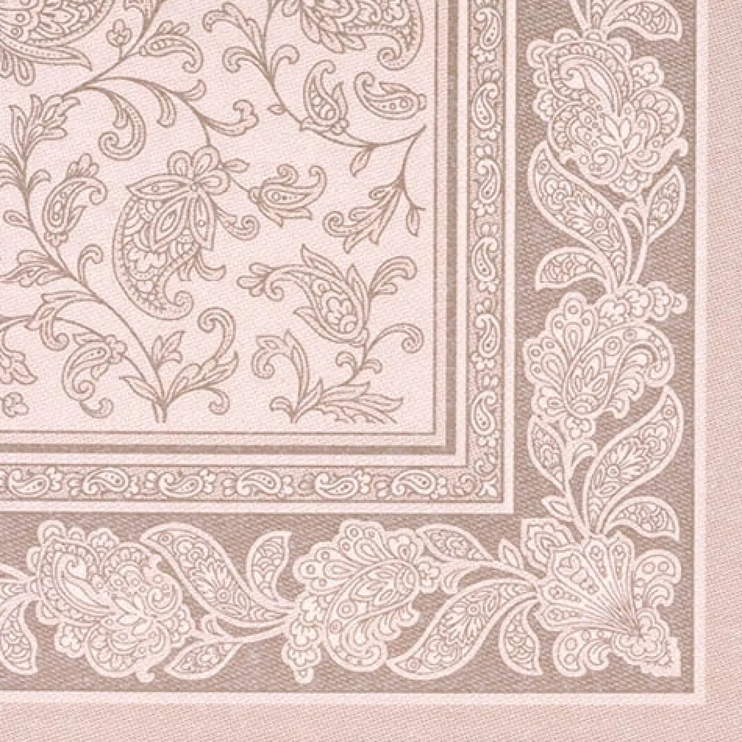 PAPSTAR Servietten "ROYAL Collection" 1/4-Falz 40 cm x 40 cm mocca "Ornaments", 5 x 50 Stück