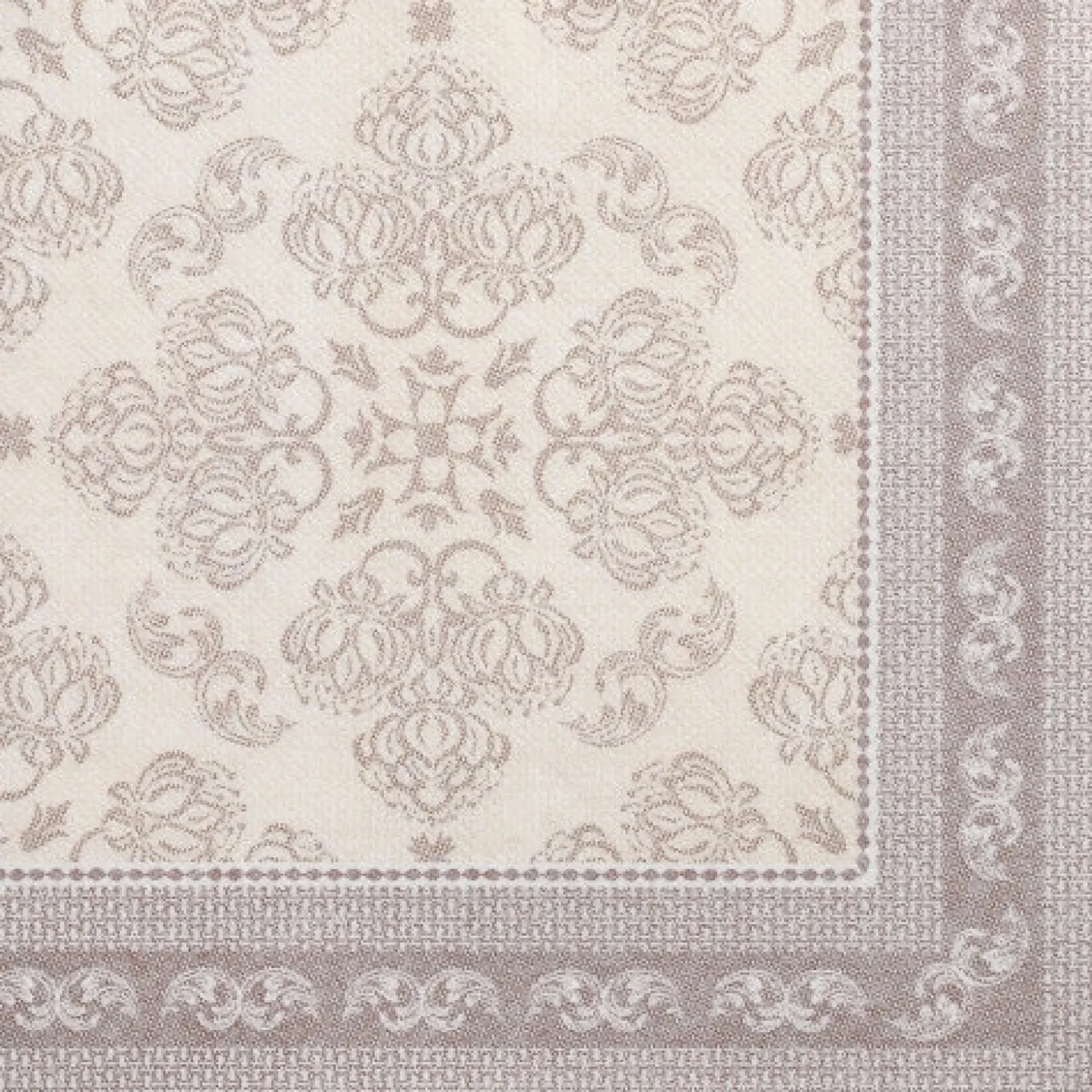 PAPSTAR Servietten "ROYAL Collection" 1/4-Falz 40 cm x 40 cm mocca "Arabesque"
