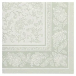PAPSTAR Servietten "ROYAL Collection" 1/4-Falz 40 cm x 40 cm jadegrün "Ornaments", 5 x 50 Stück