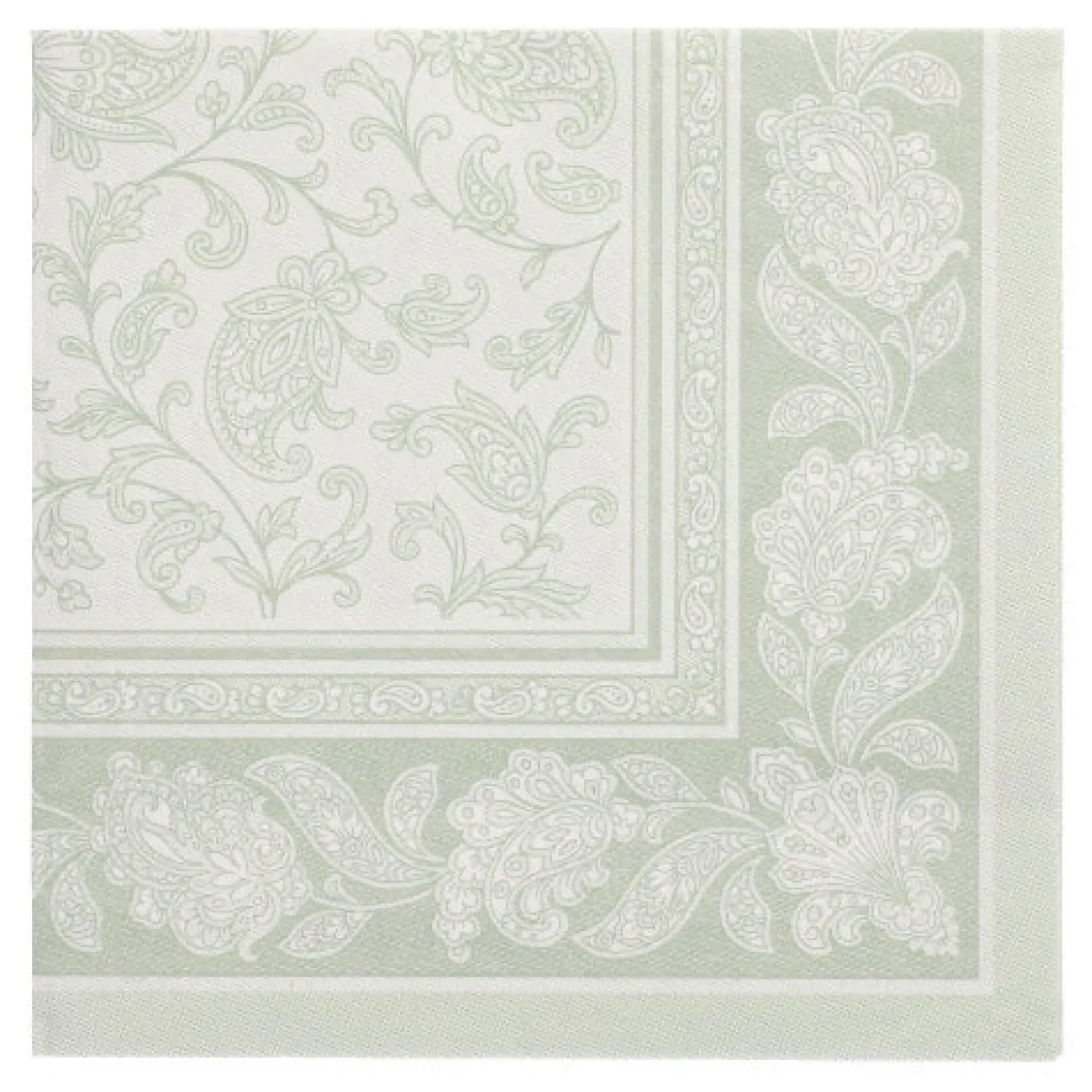 PAPSTAR Servietten "ROYAL Collection" 1/4-Falz 40 cm x 40 cm jadegrün "Ornaments", 5 x 50 Stück