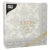 PAPSTAR Servietten "ROYAL Collection" 1/4-Falz 40 cm x 40 cm grau "Arabesque"