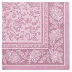 PAPSTAR Servietten "ROYAL Collection" 1/4-Falz 40 cm x 40 cm lila "Ornaments", 8 x 20 Stück