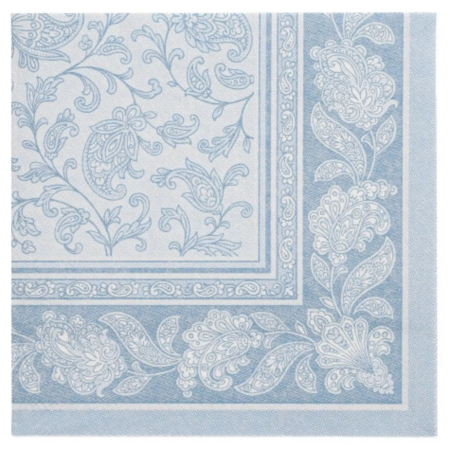 PAPSTAR Servietten "ROYAL Collection" 1/4-Falz 40 cm x 40 cm arktikblau "Ornaments", 5 x 50 Stück