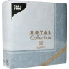 PAPSTAR Servietten "ROYAL Collection" 1/4-Falz 40 cm x 40 cm arktikblau "Linum", 5 x 50 Stück