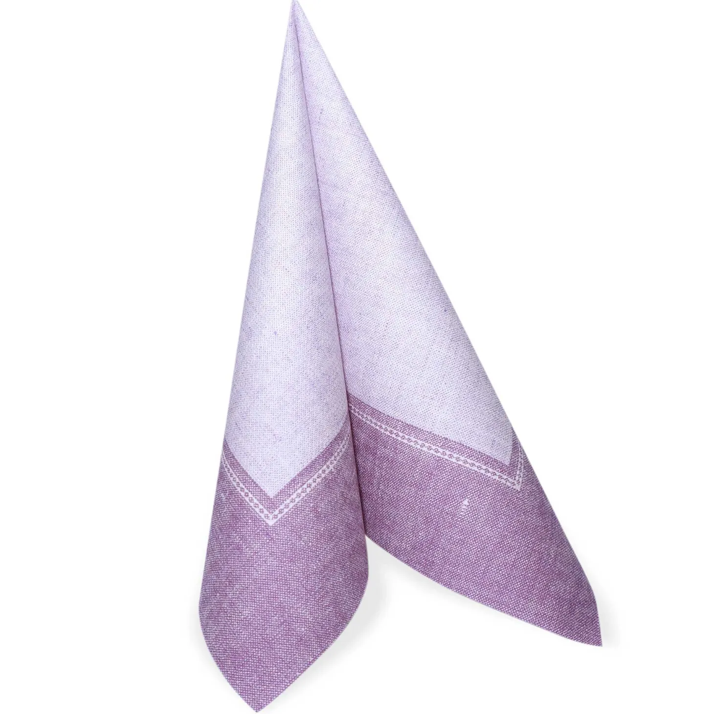 PAPSTAR Servietten "ROYAL Collection" 1/4-Falz 40 cm x 40 cm flieder "Linum", 5 x 50 Stück