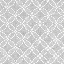 PAPSTAR Servietten "ROYAL Collection" 1/4-Falz 40 cm x 40 cm grau "Circle Flowers", 5 x 50 Stück