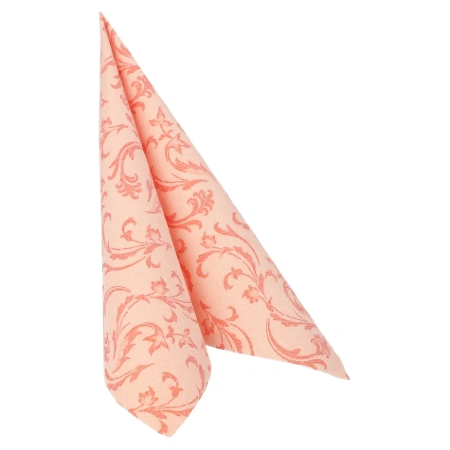 PAPSTAR Servietten "ROYAL Collection" 1/4-Falz 40 cm x 40 cm nektarine "Damascato", 8 x 20 Stück