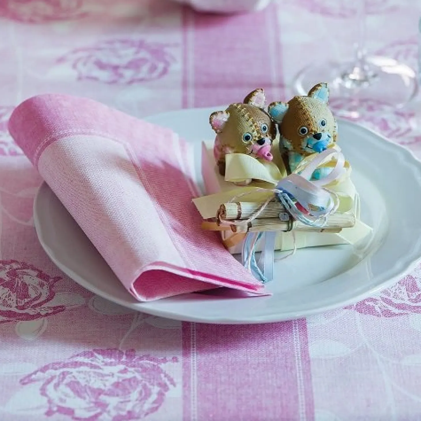 PAPSTAR Servietten "ROYAL Collection" 1/4-Falz 40 cm x 40 cm rosa "Linum", 5 x 50 Stück