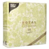 PAPSTAR Servietten "ROYAL Collection" 1/4-Falz 40 cm x 40 cm limonengrün "Paisley", 5 x 50 Stück