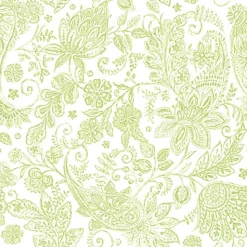 PAPSTAR Servietten "ROYAL Collection" 1/4-Falz 40 cm x 40 cm limonengrün "Paisley", 5 x 50 Stück