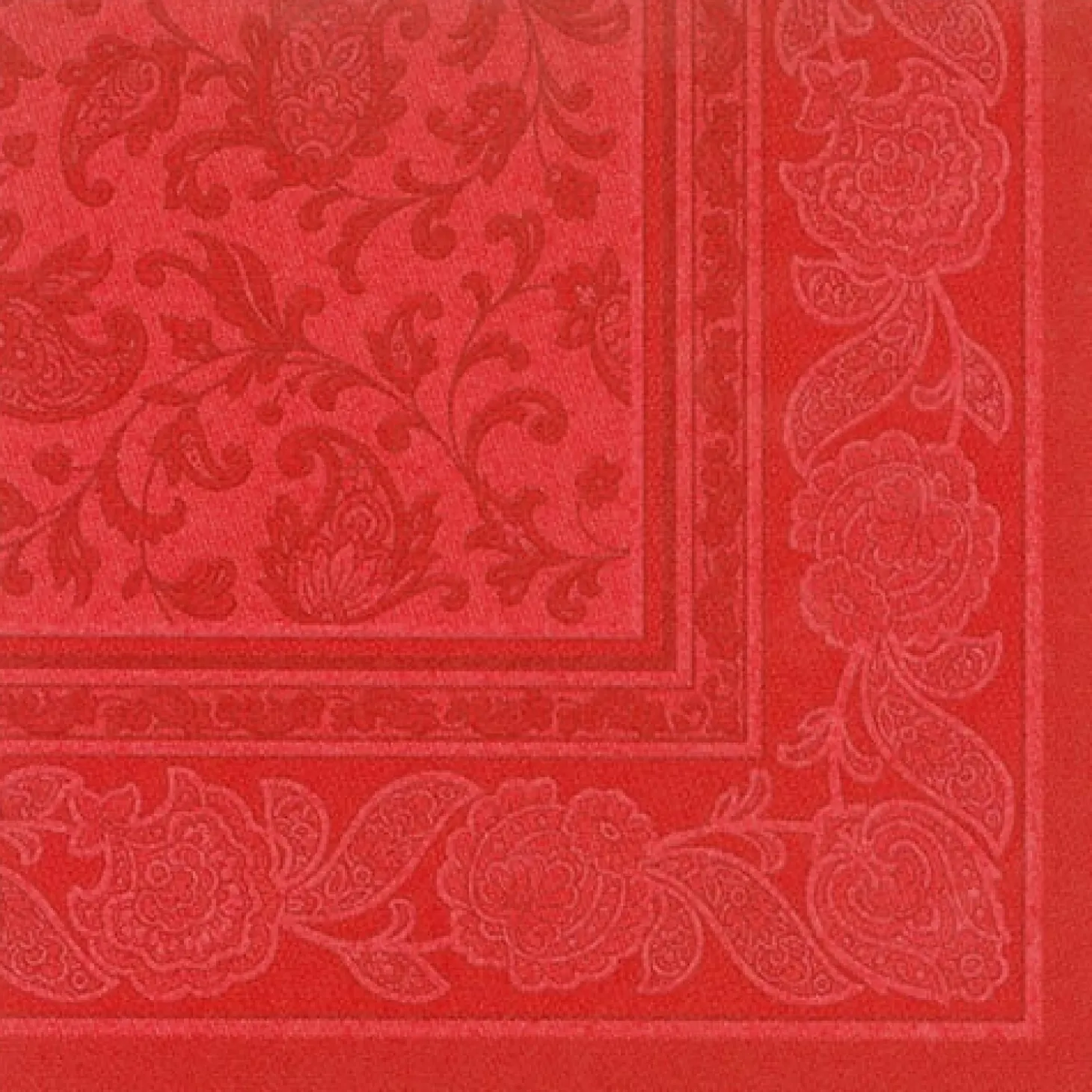 PAPSTAR Servietten "ROYAL Collection" 1/4-Falz 40 cm x 40 cm rot "Ornaments", 8 x 20 Stück