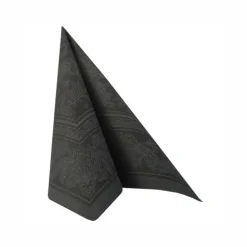 PAPSTAR Servietten "ROYAL Collection" 1/4-Falz 40 cm x 40 cm schwarz "Ornaments", 8 x 20 Stück