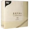 PAPSTAR Servietten "ROYAL Collection" 1/4-Falz 40 cm x 40 cm champagner "Linum"