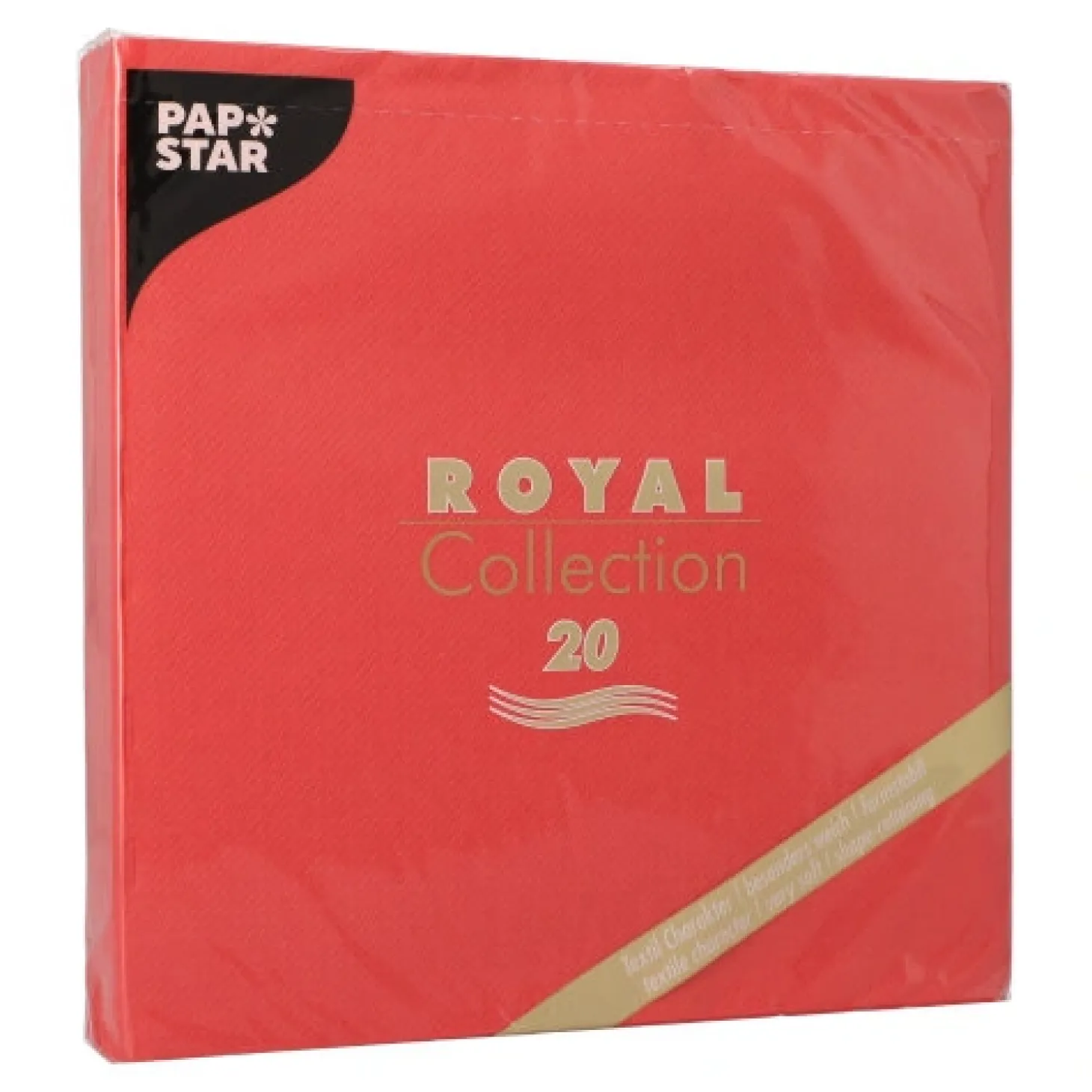 PAPSTAR Servietten "ROYAL Collection" 1/4-Falz 40 cm x 40 cm rot, 8 x 20 Stück
