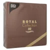 PAPSTAR Servietten "ROYAL Collection" 1/4-Falz 40 cm x 40 cm braun, 5 x 50 Stück