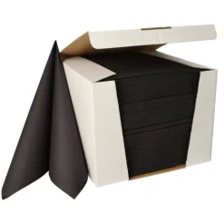 PAPSTAR Servietten "ROYAL Collection" 1/4-Falz 40 cm x 40 cm tiefschwarz