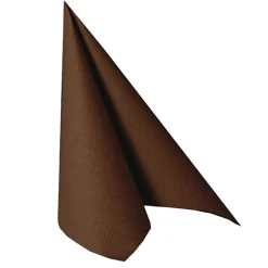 PAPSTAR Servietten "ROYAL Collection" 1/4-Falz 40 cm x 40 cm braun, 100 Stück