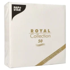 PAPSTAR Servietten "ROYAL Collection" 1/4-Falz 40 cm x 40 cm weiß, 5 x 50 Stück
