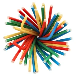 PAPSTAR Shake-Halme Papier Ø 8 mm, 25 cm farbig sortiert flexibel