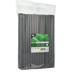 PAPSTAR Shake-Halme, Papier Ø 8 mm, 25 cm schwarz, 50 x 135 Stück