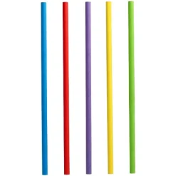 PAPSTAR Shake-Halme, Papier Ø 8 mm, 25 cm farbig sortiert, 12 x 100 Stück