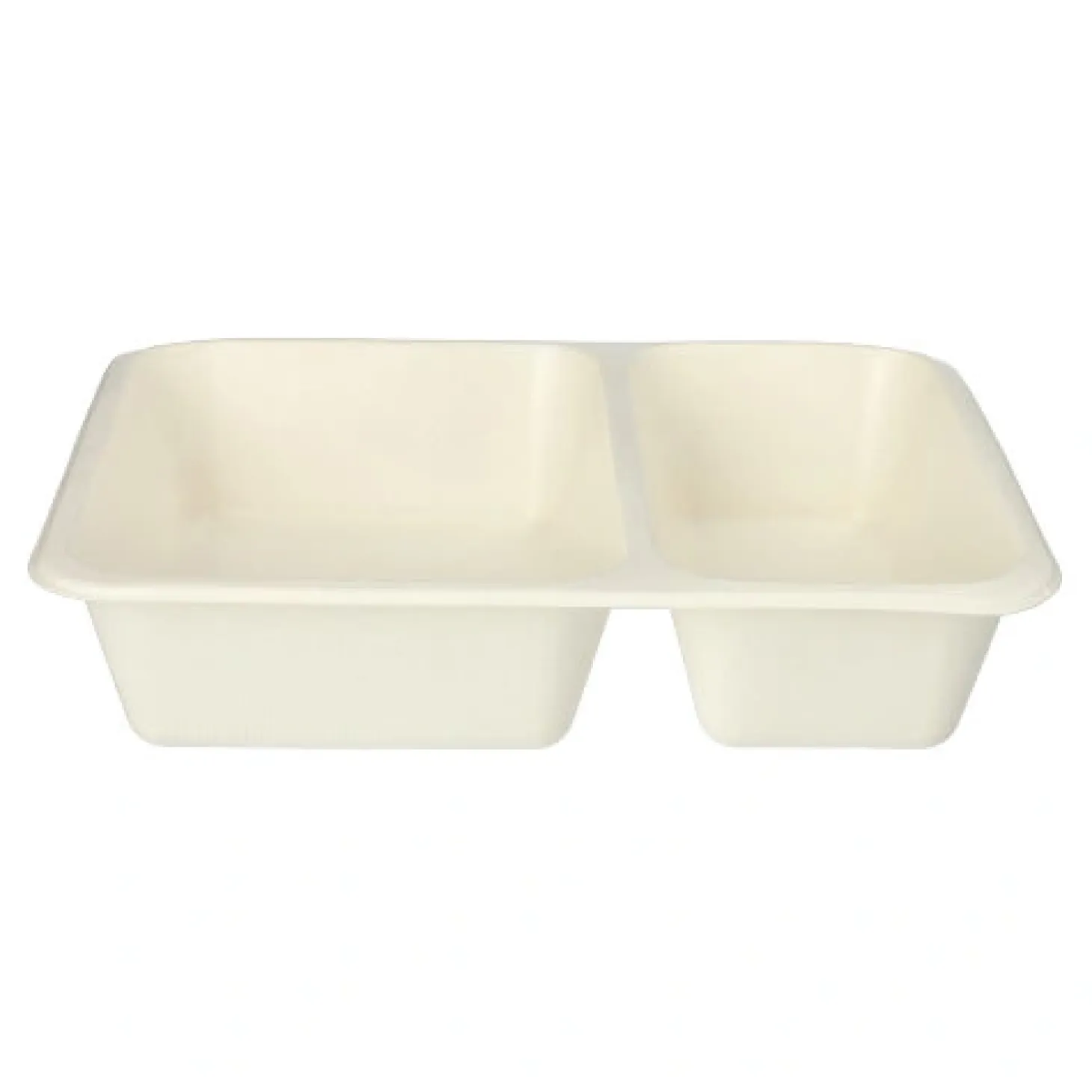 PAPSTAR Siegelschalen Zuckerrohr, PLA beschichtet 2-geteilt 1200 ml 4,9 cm x 22,7 cm x 17,8 cm