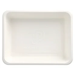 PAPSTAR Siegelschalen Zuckerrohr ungeteilt 1300 ml 4,9 cm x 22,7 cm x 17,8 cm, 6 x 50 Stück