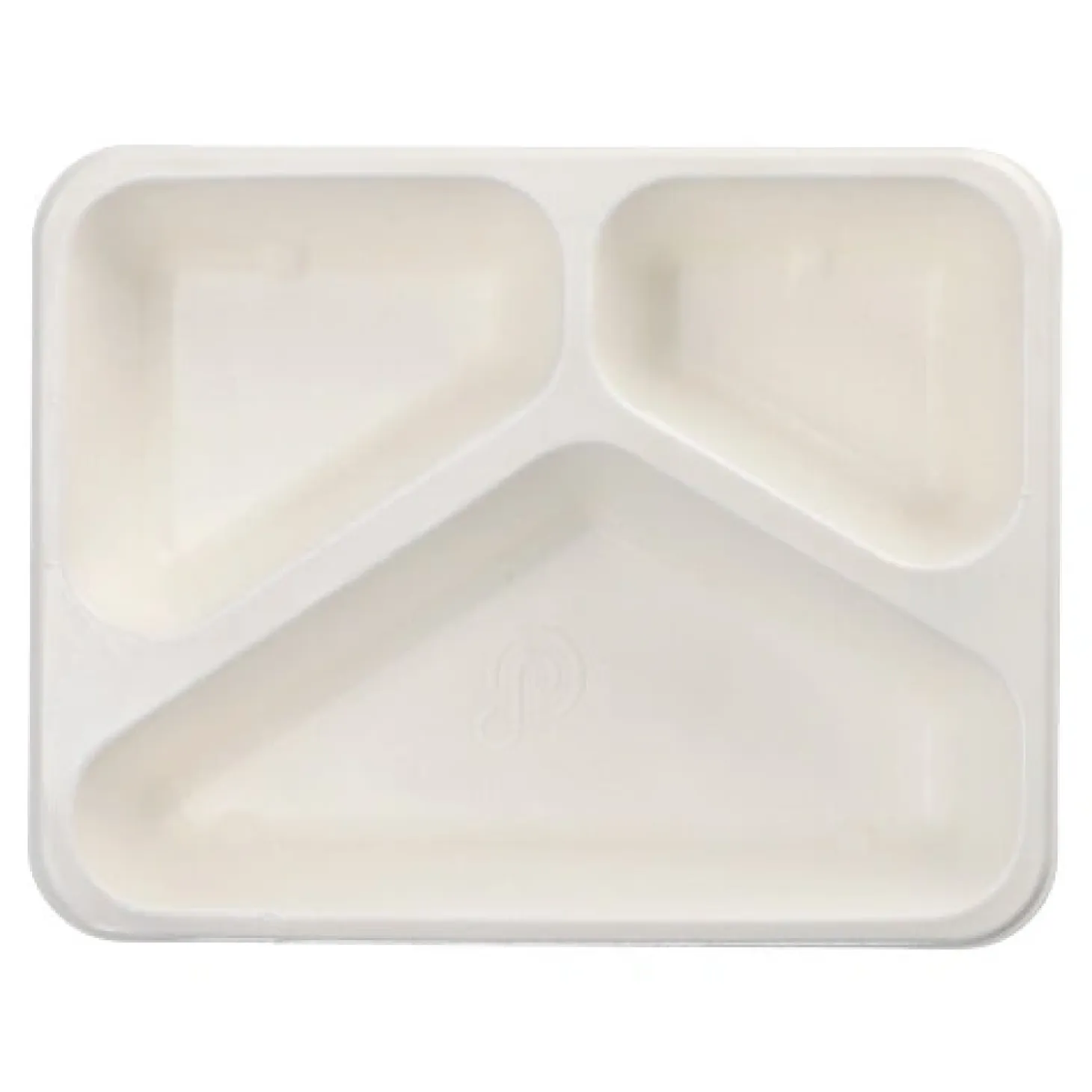 PAPSTAR Siegelschalen Zuckerrohr, PLA beschichtet 3-geteilt 1000 ml 4,9 cm x 22,7 cm x 17,8 cm