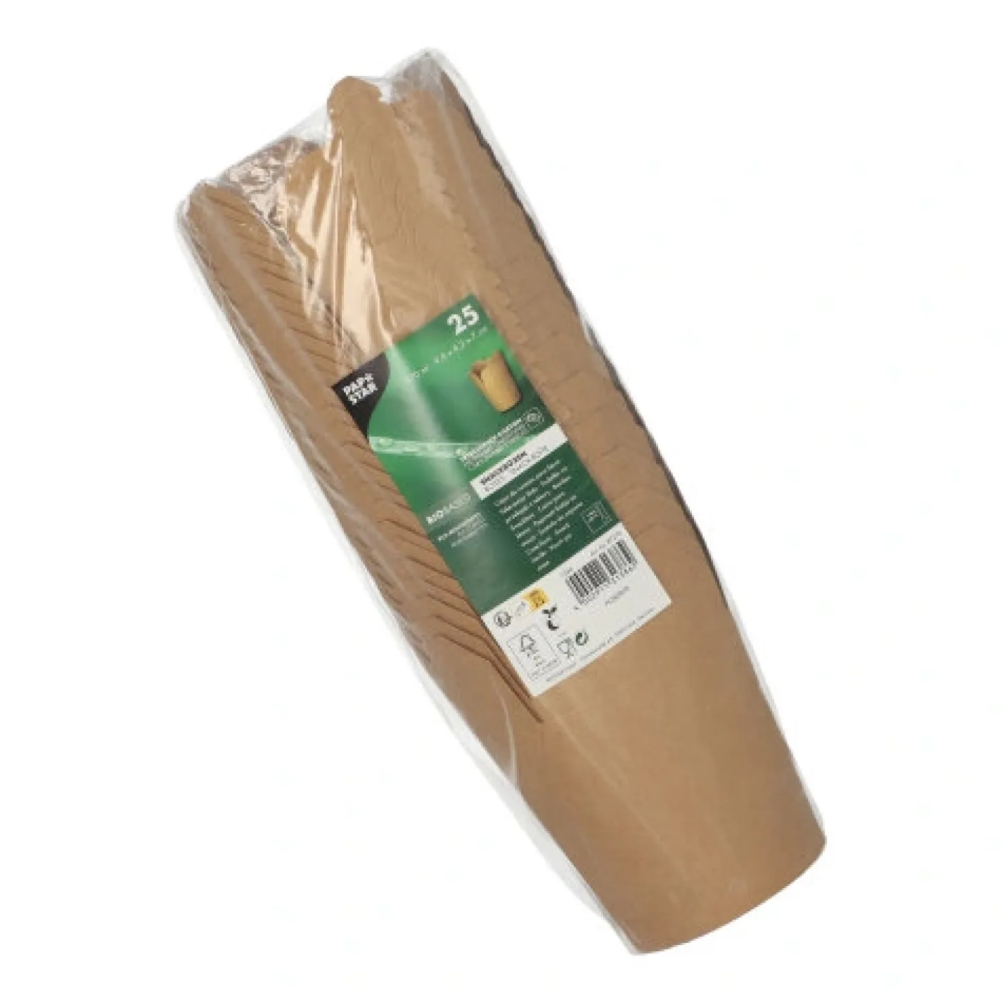 PAPSTAR Snackboxen, Pappe eckig 470 ml 9,8 cm x 8,2 cm x 7 cm braun