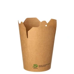 PAPSTAR Snackboxen, Pappe eckig 470 ml 9,8 cm x 8,2 cm x 7 cm braun