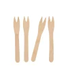 PAPSTAR Snack-Gabeln, Holz "pure" 12,1 cm, 20 x 25 Stück