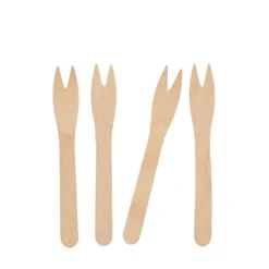 PAPSTAR Snack-Gabeln, Holz "pure" 12,1 cm, 8 x 500 Stück