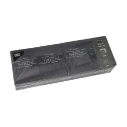 PAPSTAR Snackservietten "DAILY Collection" 1/4-Falz 24 cm x 16,5 cm schwarz "Enjoy your Meal", 6 x 300 Stück