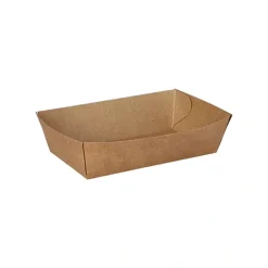 PAPSTAR Snacktrays, Pappe "pure" 3,5 cm x 7 cm x 12 cm braun