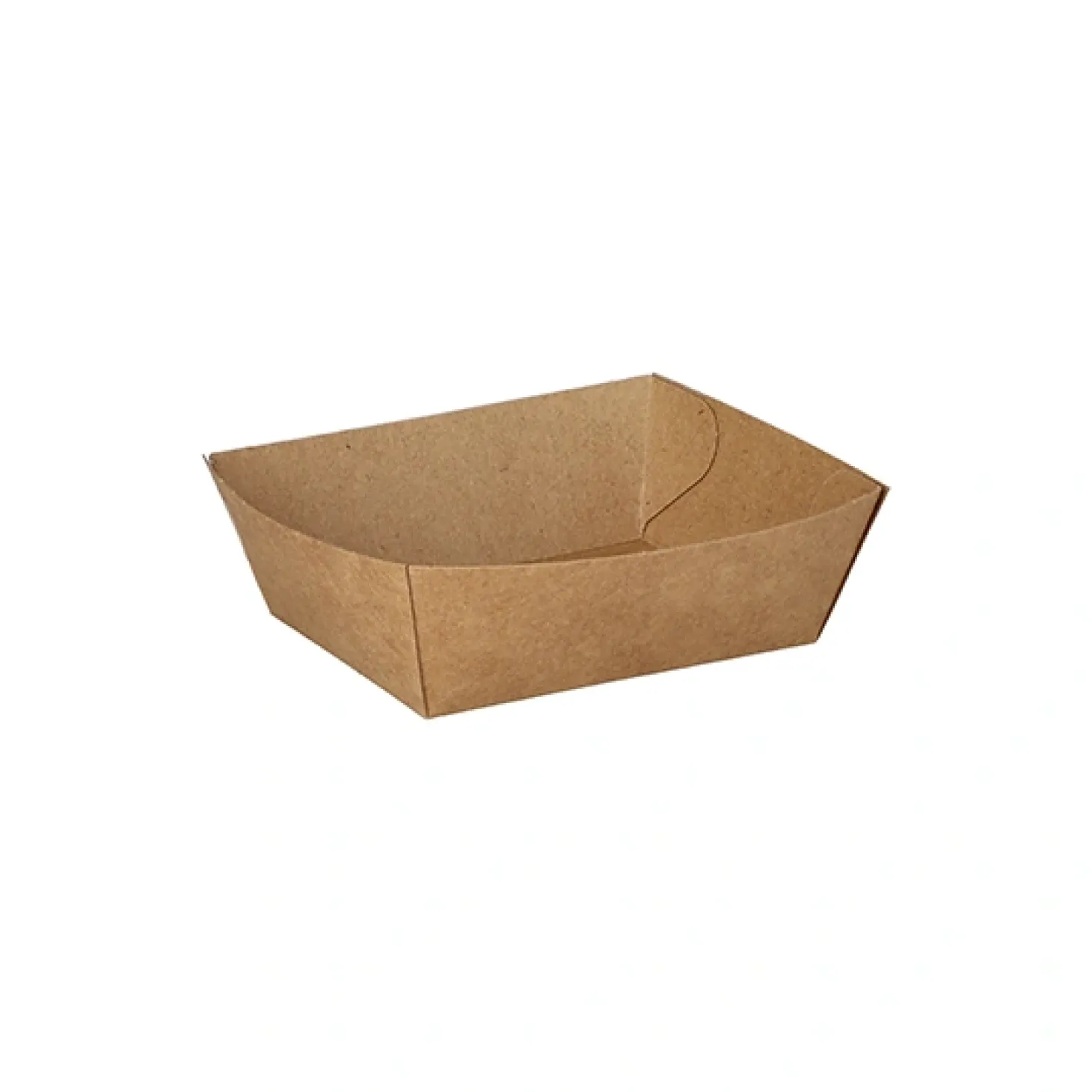 PAPSTAR Snacktrays, Pappe "pure" 3,5 cm x 7 cm x 9 cm braun