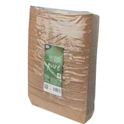 PAPSTAR Snacktrays, Pappe "pure" 3 cm x 3,3 cm x 18,5 cm braun "100% Fair"