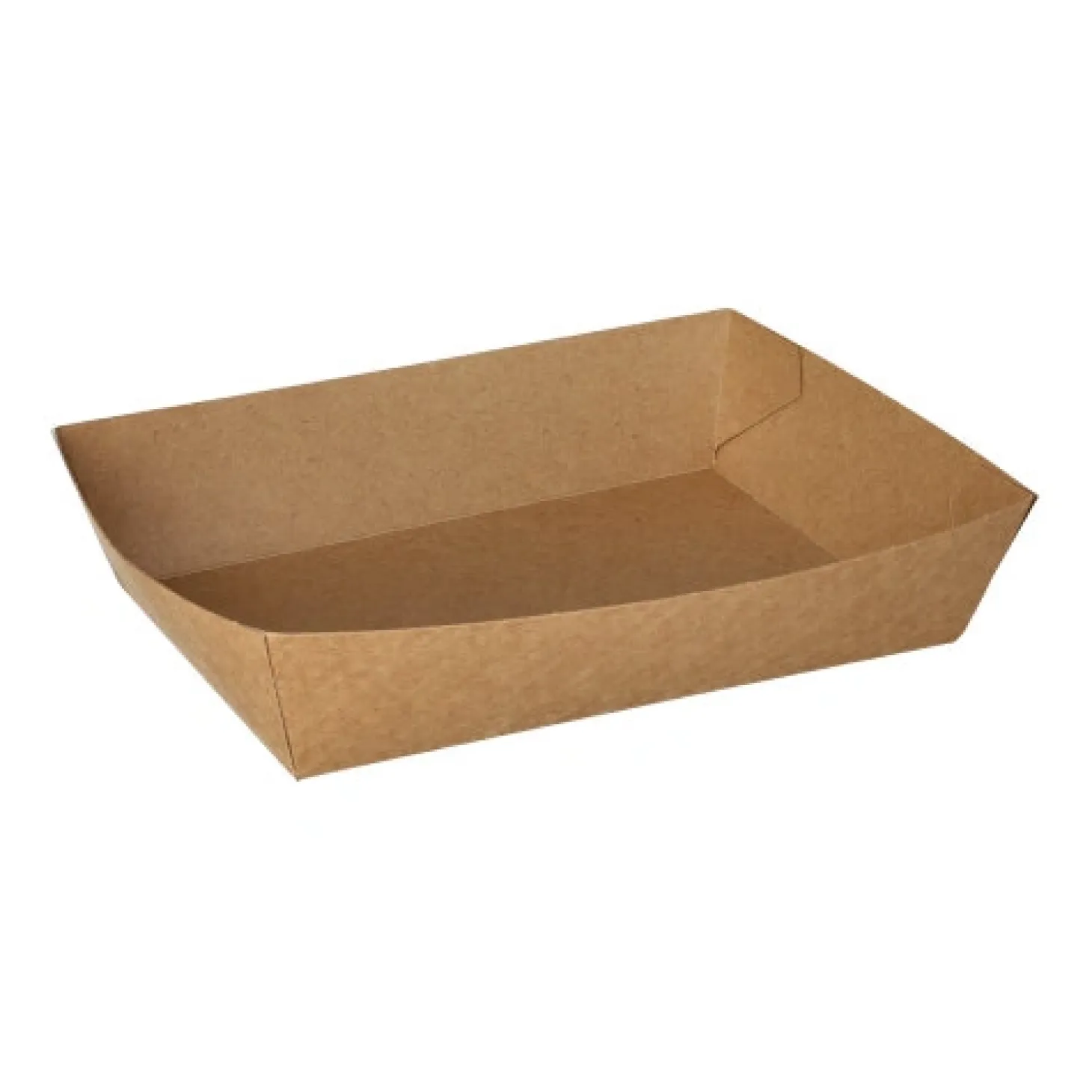 PAPSTAR Snacktrays, Pappe "pure" 4 cm x 11 cm x 16 cm braun